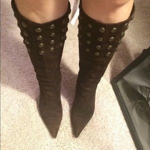 Claudia Cuiti Brown Suede Knee High Boots